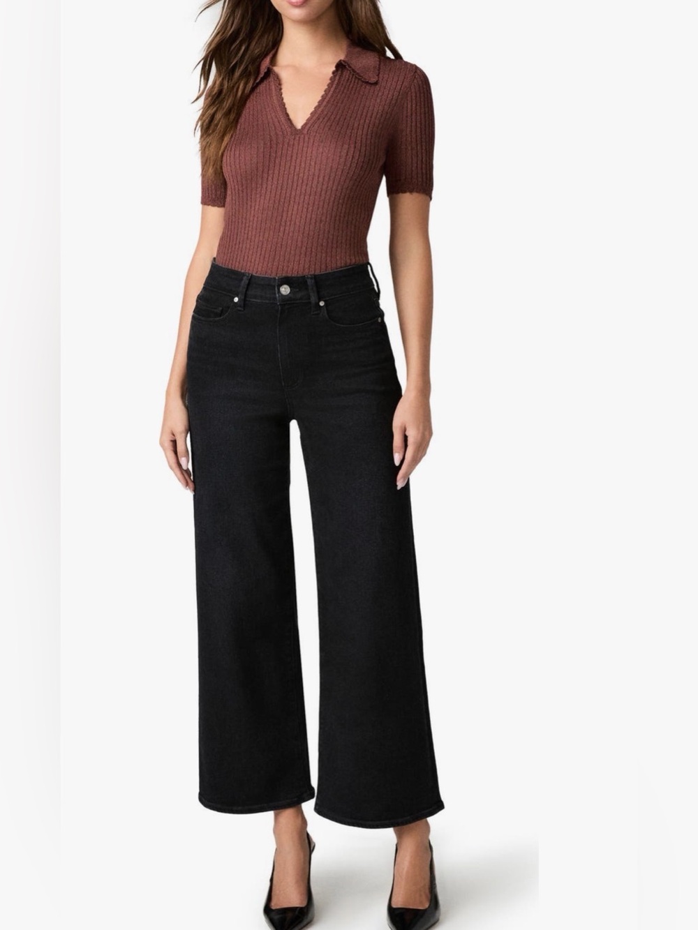 PAIGE
Anessa High Waist
Ankle Wide Leg Jeans